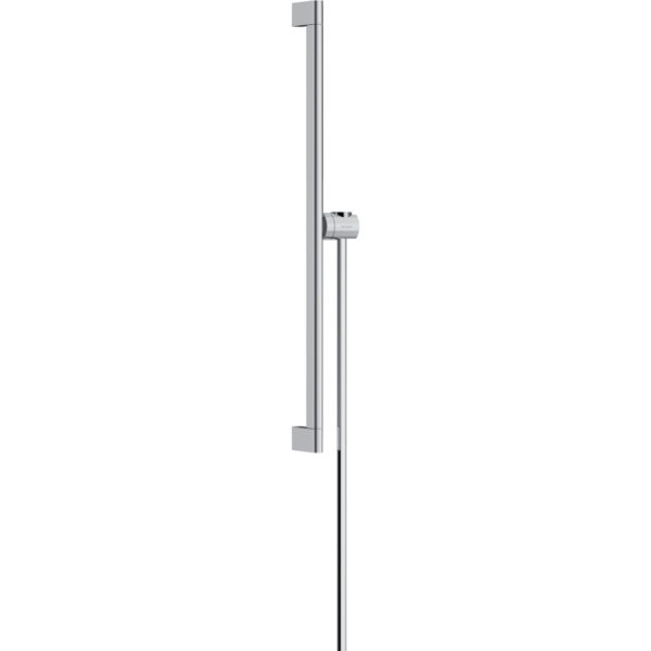 Hansgrohe Unica S Puro 650mm Shower Bar With Easy Slide Handset Holder And Isiflex Shower Hose