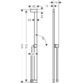 Hansgrohe Unica E Puro 900mm Shower Bar With Easy Slide Handset Holder And Isiflex Shower Hose - Chrome - Image 2