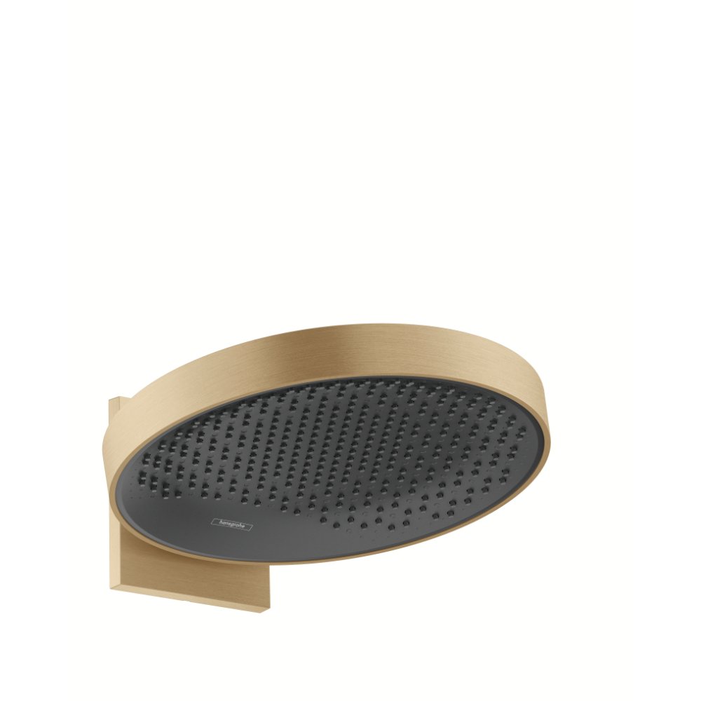 Hansgrohe Rainfinity 360 1Jet Overhead Shower With Wall Connector - Brushed Bronze