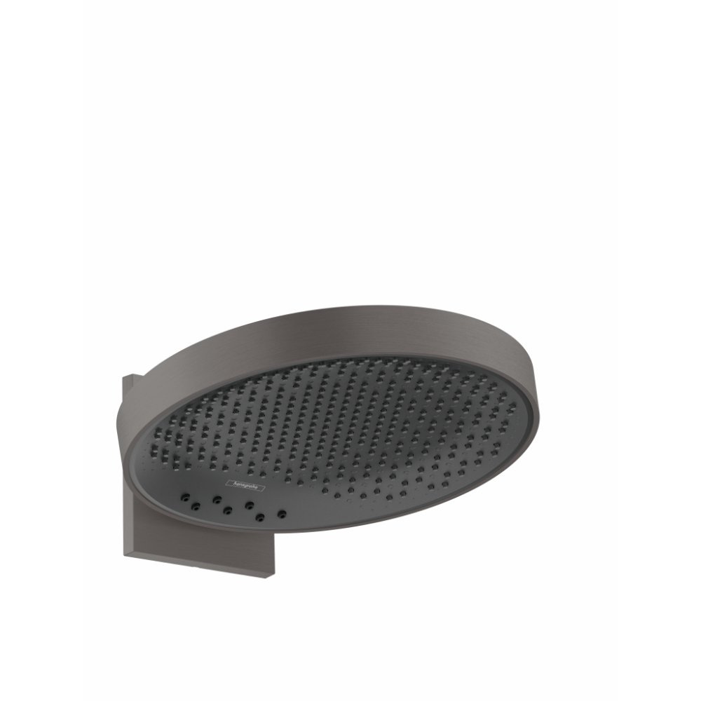 Hansgrohe Rainfinity 360 3Jet Overhead Shower With Wall Connector - Brushed Black Chrome