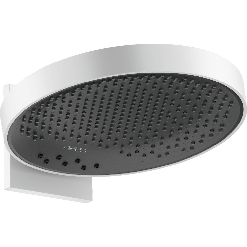 Hansgrohe Rainfinity 360 3Jet Overhead Shower With Wall Connector - Matt White