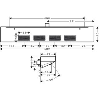 Hansgrohe Rainfinity 500 1Jet Wall Mounted Shower Head With Shower Shelf - Image 2