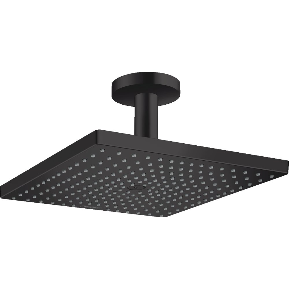 Hansgrohe Raindance E 300 1Jet Overhead Shower With Ceiling Shower Arm - Matt Black