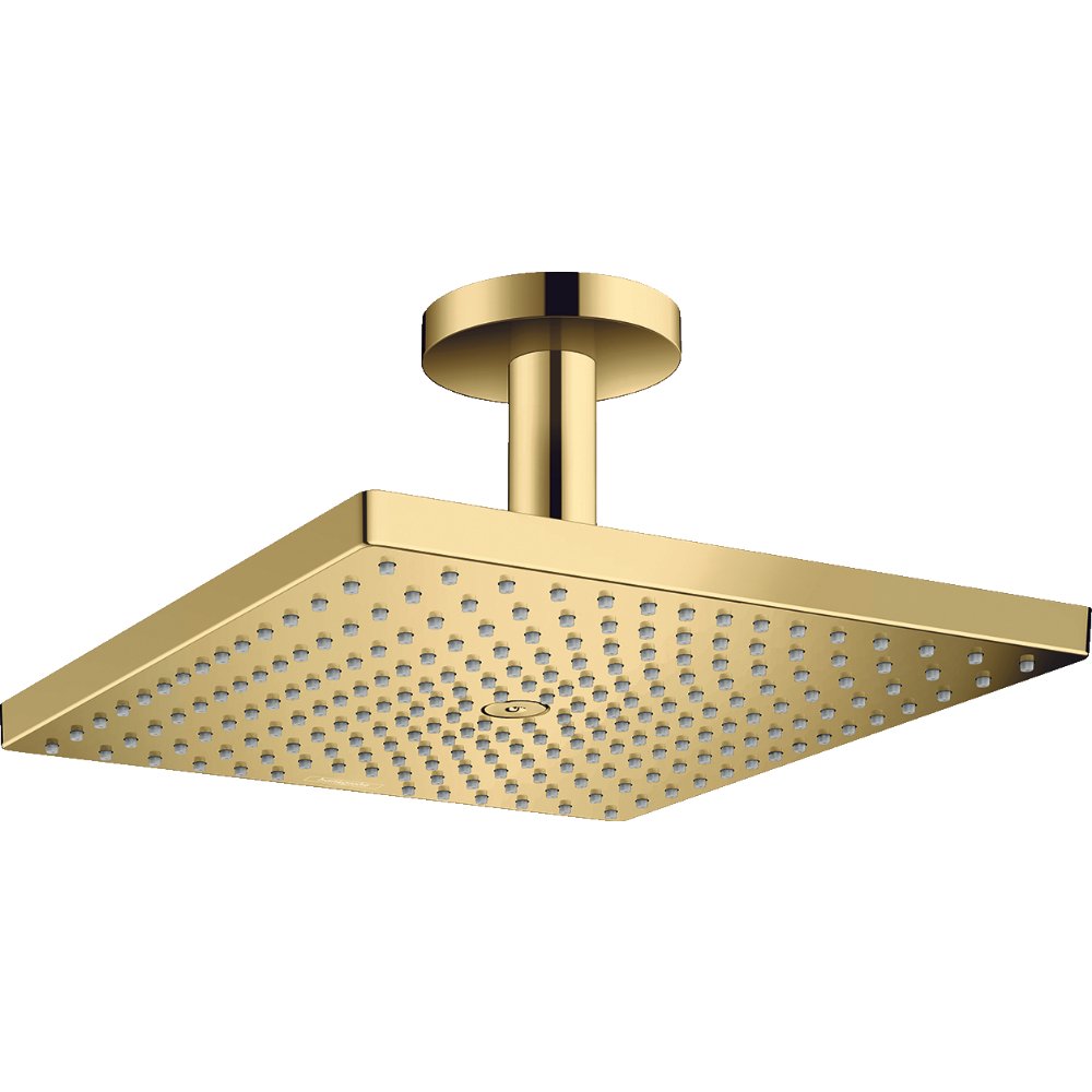 Hansgrohe Raindance E 300 1Jet Overhead Shower With Ceiling Shower Arm - Polished Gold Optic