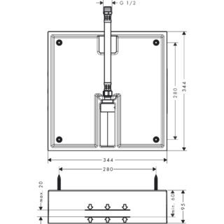 Hansgrohe Raindance E Basic Set For 1Jet 400/400 Overhead Shower - - Image 2
