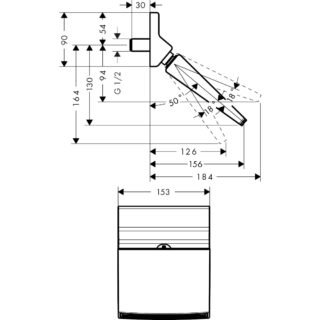 Hansgrohe Raindance Rainfall 150 1Jet Stream Overhead Shower - Chrome - Image 2
