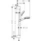 Hansgrohe Crometta 100 Vario Ecosmart Shower Set With 900mm Shower Rail - 9 L/Min - White/Chrome - Image 2