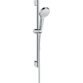 Hansgrohe Croma Select S 110 Multi Ecosmart Shower Set With 650mm Shower Rail - 9 L/Min - White/Chrome