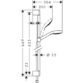 Hansgrohe Croma Select S 110 Multi Ecosmart Shower Set With 650mm Shower Rail - 9 L/Min - White/Chrome - Image 2