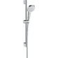 Hansgrohe Croma Select E 110 Vario Ecosmart Shower Set With 650mm Shower Rail - 9 L/Min - White/Chrome