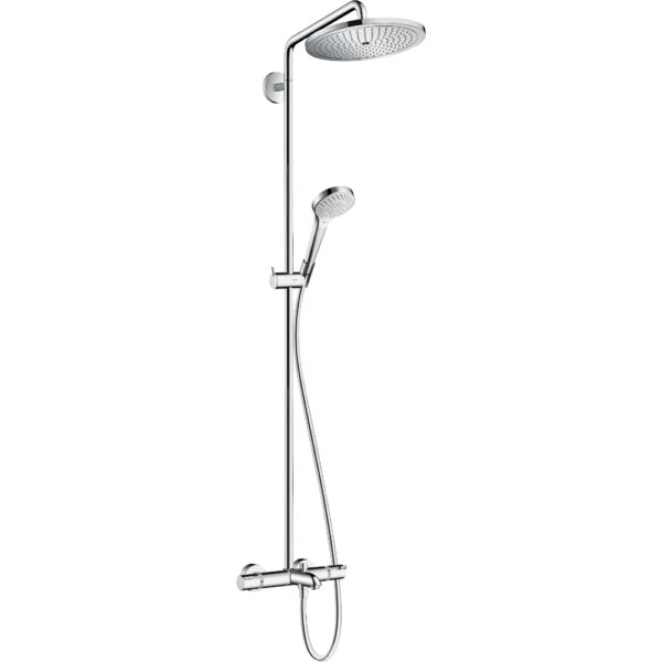 Hansgrohe Croma Select S 280 1Jet Showerpipe With Thermostatic Bath Mixer - Chrome