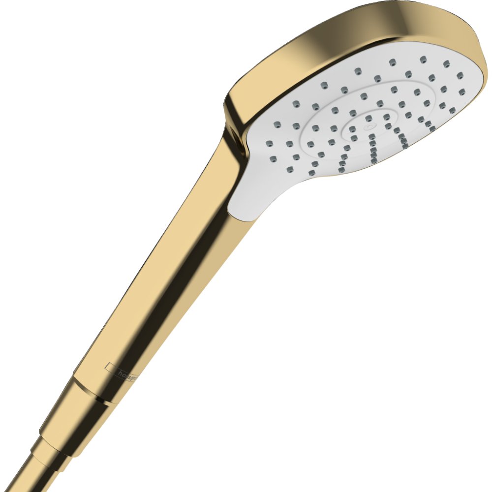 Hansgrohe Croma E 110 1Jet Ecosmart Shower Handset – 9 L/Min - Polished Gold Optic