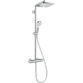 Hansgrohe Crometta E 240 1Jet Ecosmart Showerpipe With Thermostatic Shower Mixer - Chrome