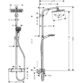 Hansgrohe Crometta E 240 1Jet Ecosmart Showerpipe With Thermostatic Shower Mixer - Chrome - Image 2