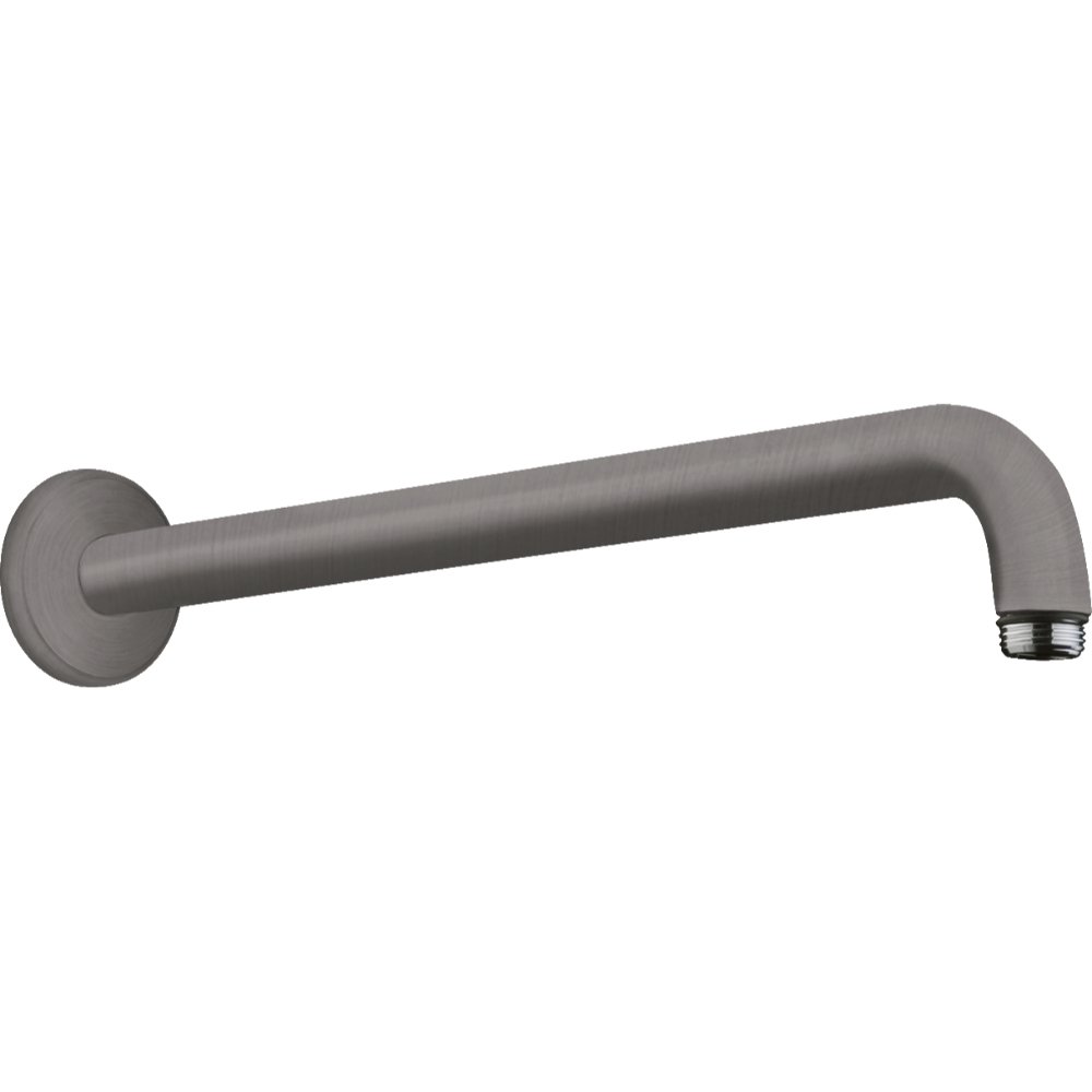 Hansgrohe DN15 Shower Arm – 389mm Long - Brushed Black Chrome