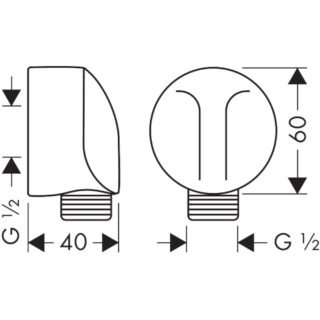 Hansgrohe Return To Wall Bend - Chrome - Image 2
