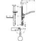 Hansgrohe Rainfinity 130 3Jet Shower Set With 900mm Shower Bar And Shelf - Chrome - Image 2