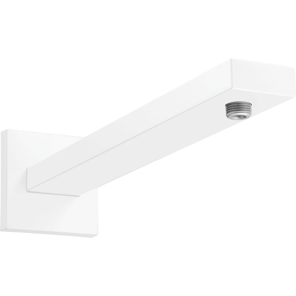 Hansgrohe E Shower Arm With Rectangular Shaft – 390mm Long - Matt White