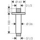 Hansgrohe Vernis Blend Ceiling Shower Arm - 100mm Long - Image 2