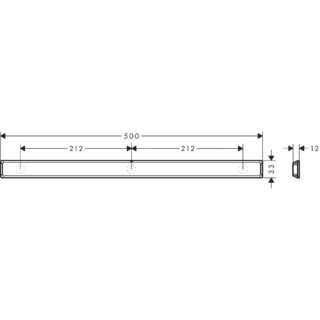 Hansgrohe Wallstoris Wall Mounted Wall Bar - 500mm Long - Image 2