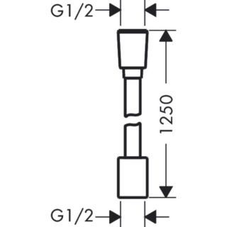Hansgrohe Designflex Textile Shower Hose - 1250mm Long - Image 2