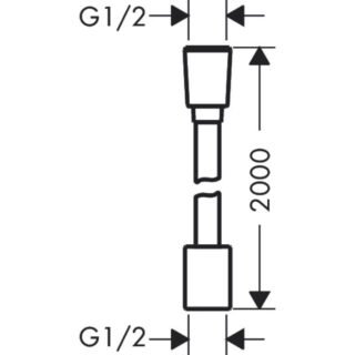 Hansgrohe Designflex Textile Shower Hose - 2000mm Long - Image 2