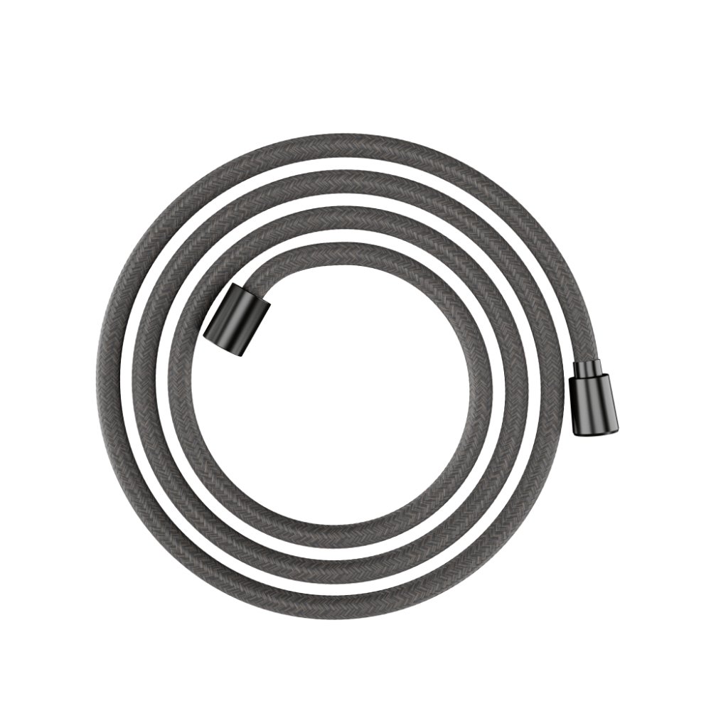 Hansgrohe Designflex Textile Shower Hose – 2000mm Long - Brushed Black Chrome