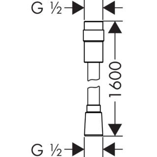 Hansgrohe Isiflex Shower Hose With Volume Control - Chrome - Image 2