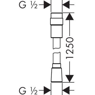Hansgrohe Isiflex Shower Hose With Volume Control - Chrome - Image 3