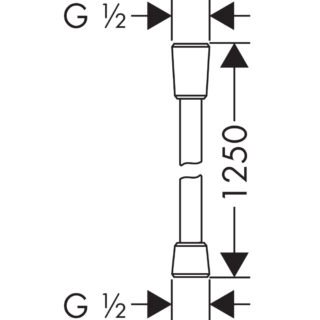 Hansgrohe Isiflex Shower Hose - 1250mm Long - Image 2