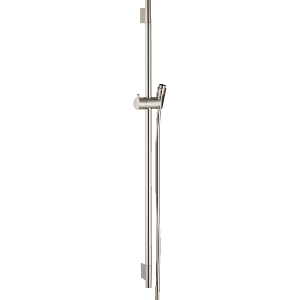 Hansgrohe Unica S Puro 900mm Shower Rail With 1600mm Isiflex Shower Hose - Brushed Nickel
