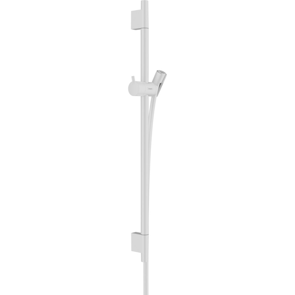 Hansgrohe Unica S Puro 650mm Shower Rail With 1600mm Isiflex Shower Hose - Matt White