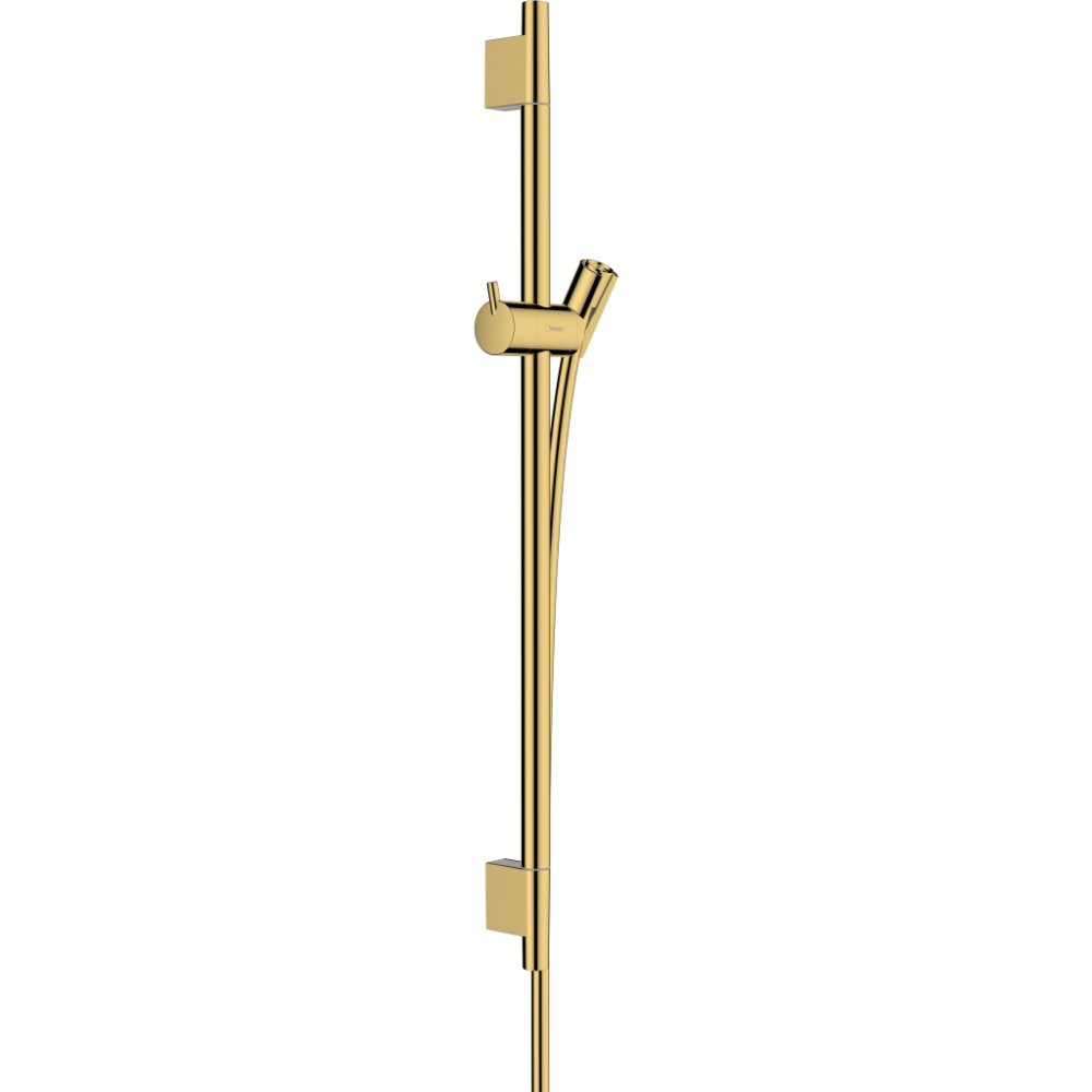 Hansgrohe Unica S Puro 650mm Shower Rail With 1600mm Isiflex Shower Hose - Polished Gold Optic