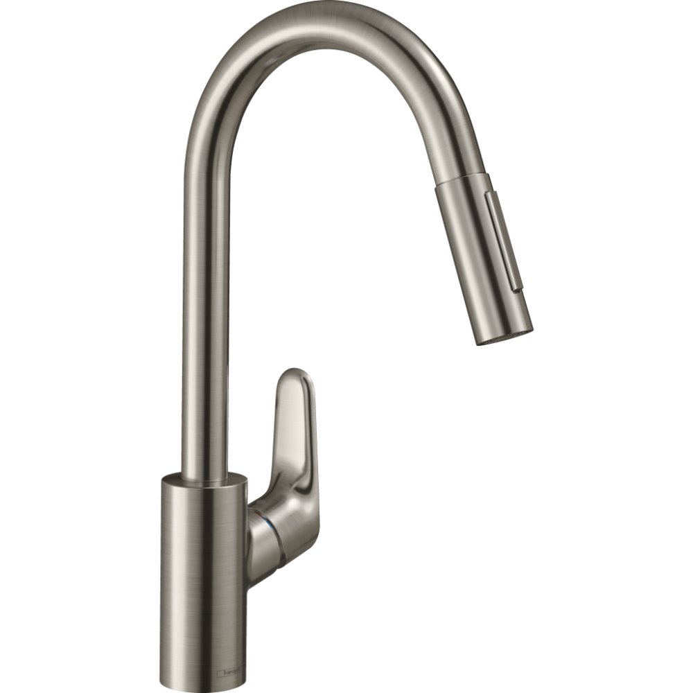 Hansgrohe Focus M41 240 2 Spray Modes Kitchen Mixer Tap With Pull-Out Spray - Stainless Steel