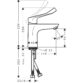 Hansgrohe Focus Single Lever 100 Basin Mixer Tap With Extra Long Handle Without Waste - Chrome - Image 2