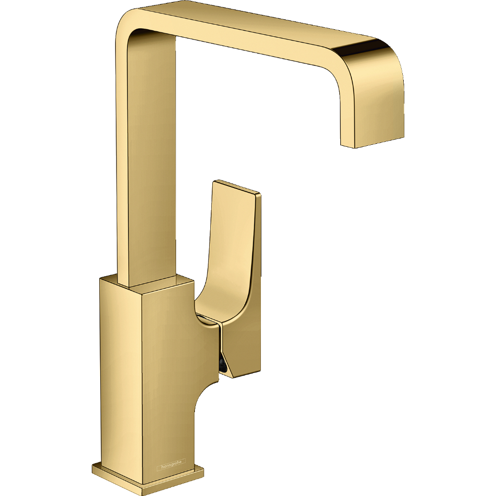 Hansgrohe Metropol 230 Single Lever Basin Mixer Tap With Push-Open Waste - Polished Gold Optic