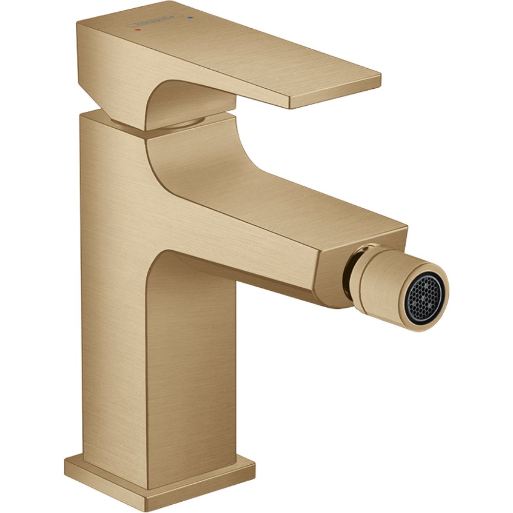 Hansgrohe Metropol Single Lever Bidet Mixer Tap With Push-Open Waste - Brushed Bronze