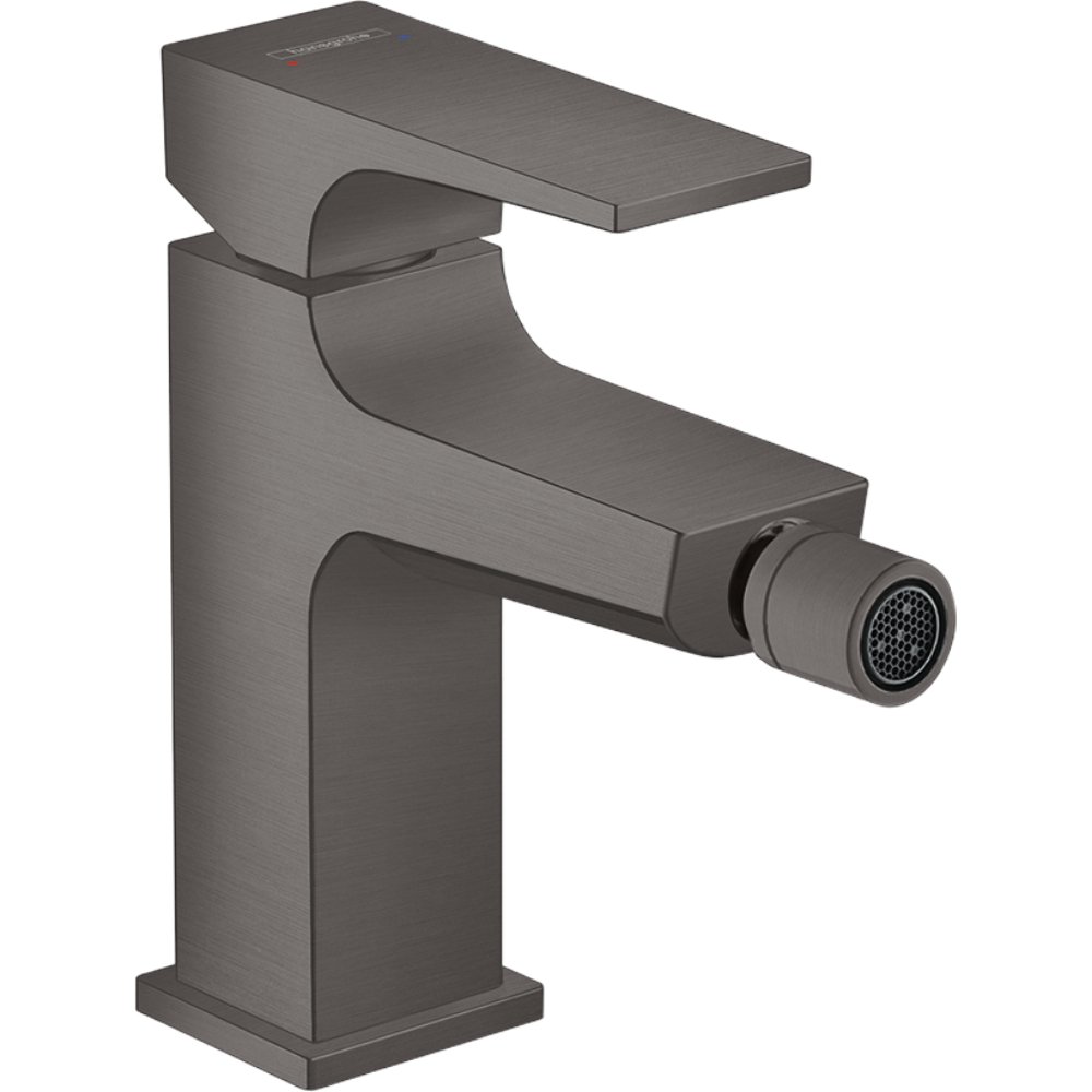 Hansgrohe Metropol Single Lever Bidet Mixer Tap With Push-Open Waste - Brushed Black Chrome