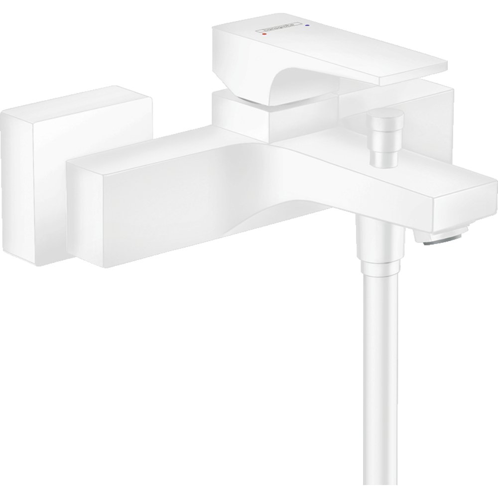 Hansgrohe Metropol Single Lever Bath Shower Mixer Tap For Exposed Installation - Matt White