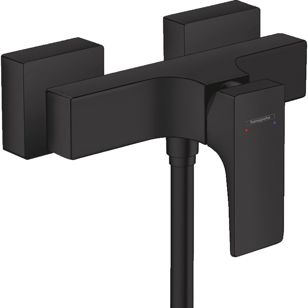 Hansgrohe Metropol Bath Shower Mixer Tap For Exposed Installation With Lever Handle - Matt Black