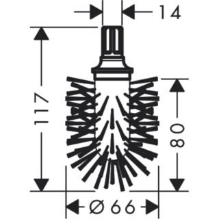 Hansgrohe Replacement Toilet Brush Without Handle - Image 2