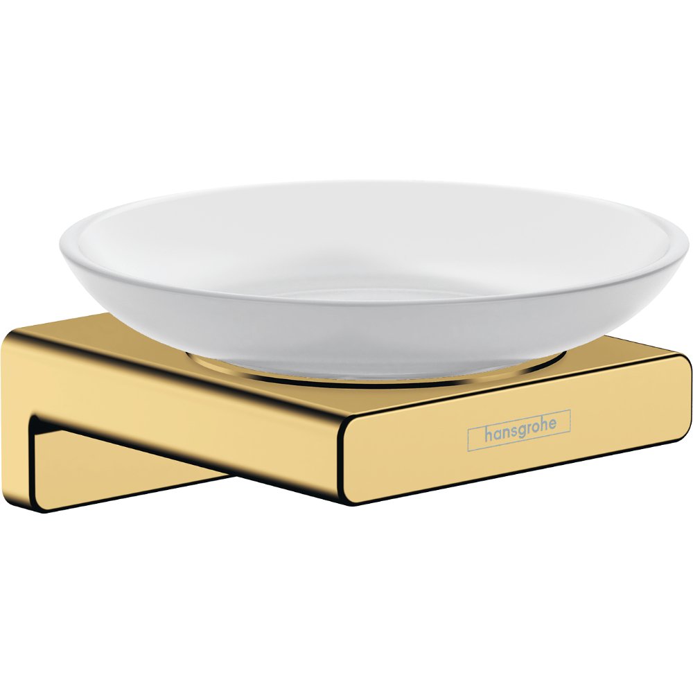 Hansgrohe Addstoris Round Soap Dish - Polished Gold Optic