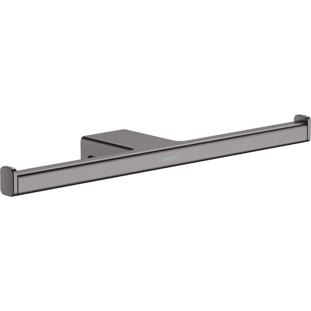 Hansgrohe Addstoris Double Toilet Roll Holder - Brushed Black Chrome