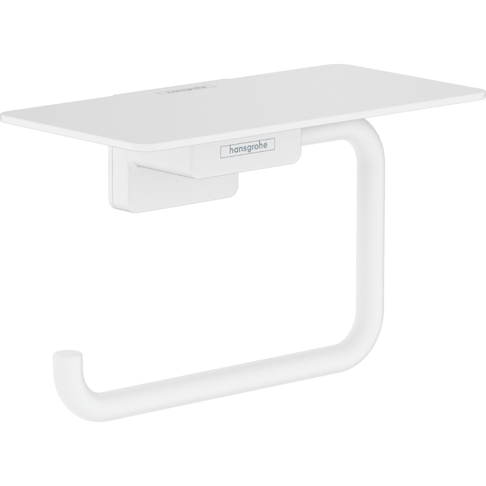 Hansgrohe Addstoris Toilet Roll Holder With Shelf - Matt White