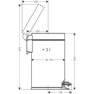 Hansgrohe Addstoris Pedal Bin - Image 2