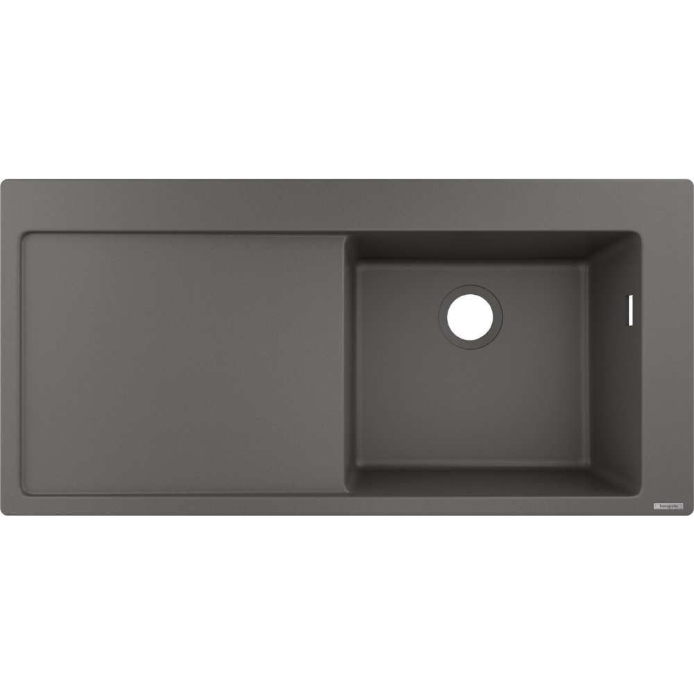 Hansgrohe S51 S514-F450 Built-In Kitchen Sink With Drainer - Stone Grey