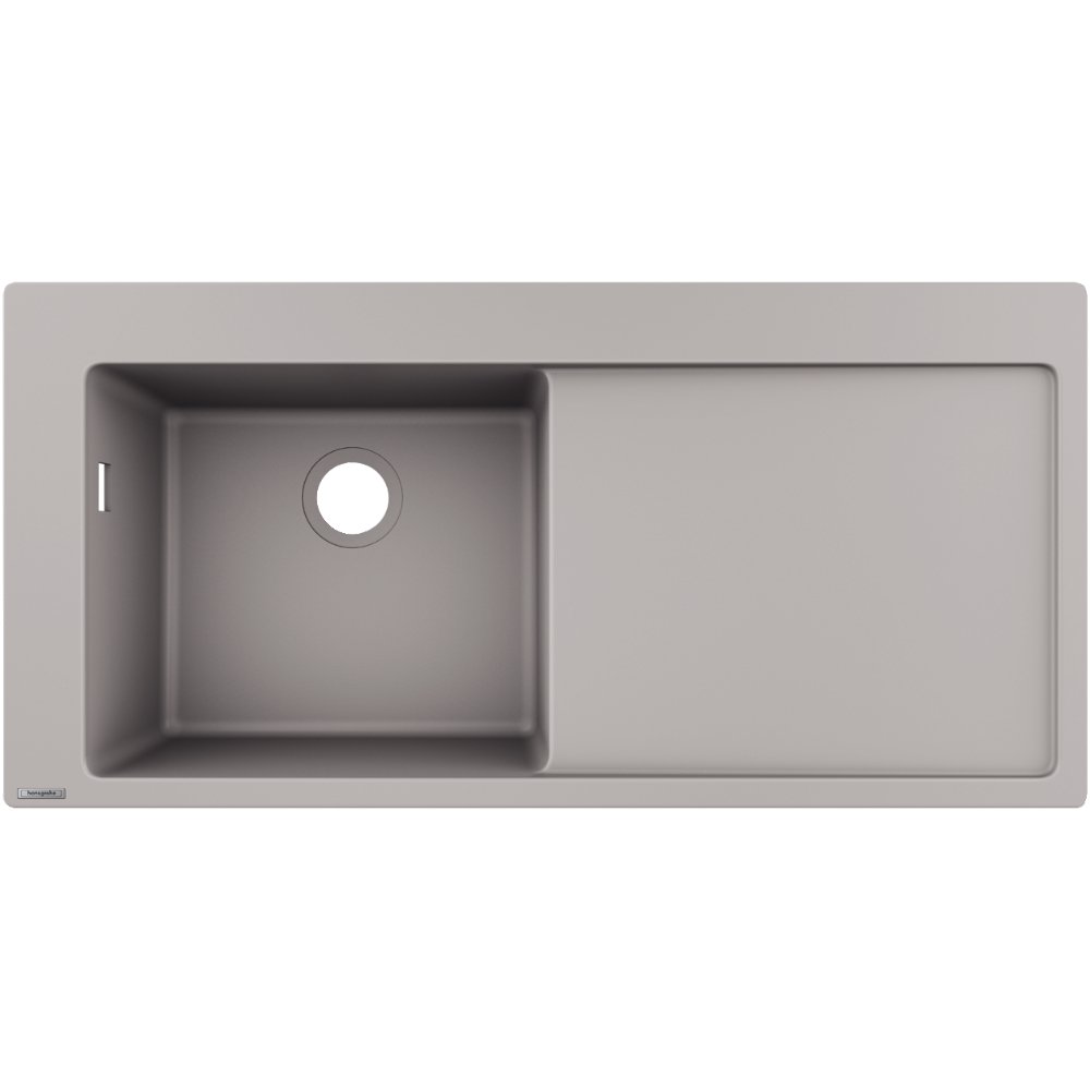 Hansgrohe S51 S5110-F450 Built-In Kitchen Sink With Drainer - Concreate Grey
