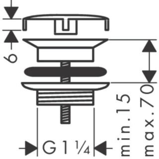 Hansgrohe Waste Set Non-Closing For Wash Basins - Image 2