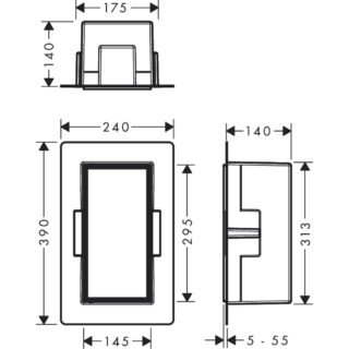 Hansgrohe Xtrastoris Rock Wall Niche With Tileable Door - Image 4