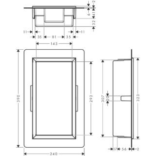 Hansgrohe Xtrastoris Original Wall Niche With Frame - Image 2